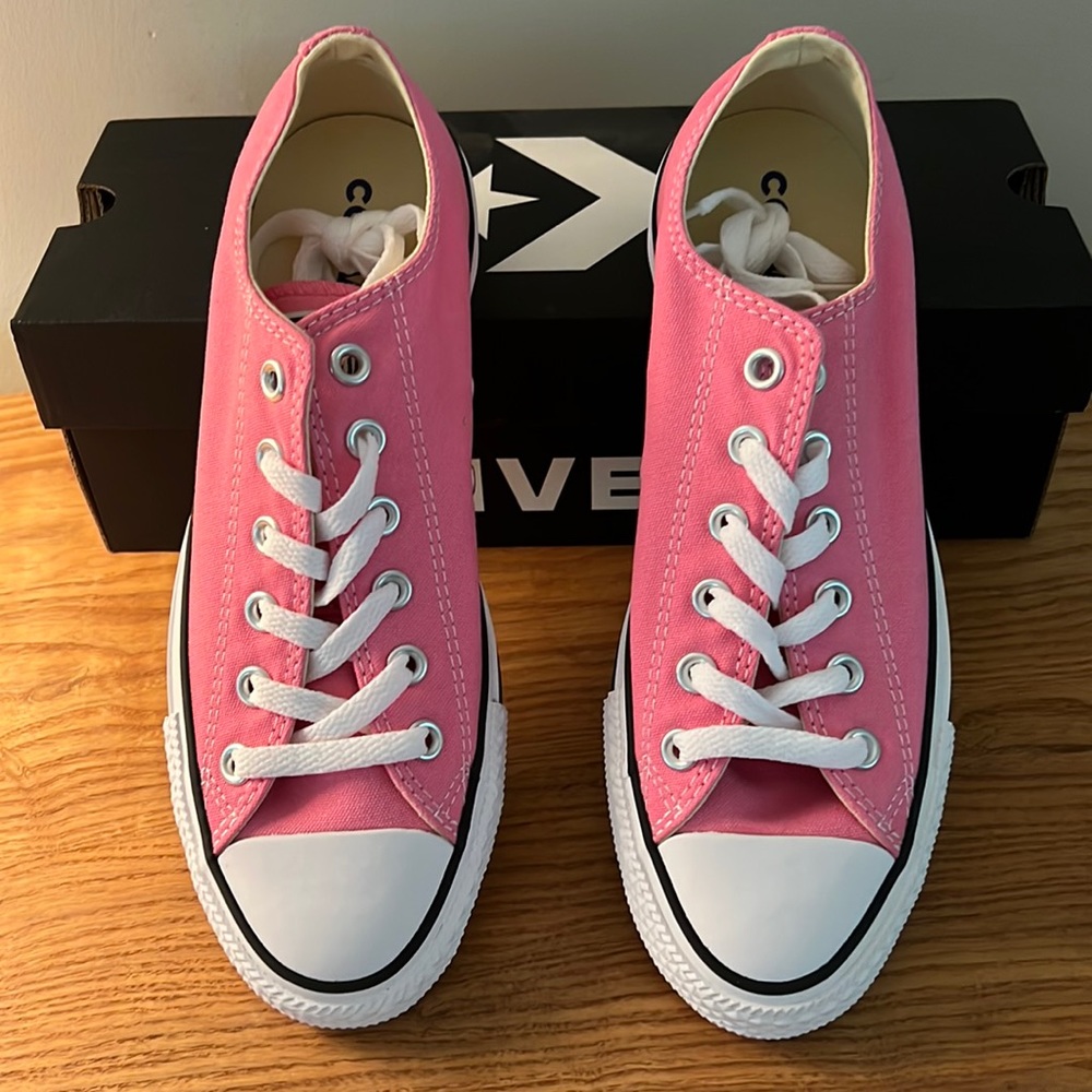 Brand new pink Converse All Stars. Women’s size 8.5 / men’s size 6.5.